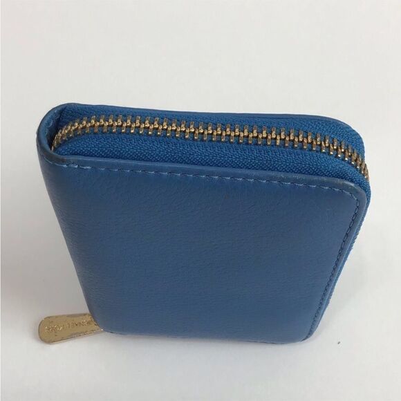 Michael Kors Blue Pebble Leather Zip Around Wallet - Picture 5 of 12